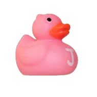 Alfabet Badeendje - Letter J - Roze Alfabet Badeendje - Letter J - Roze