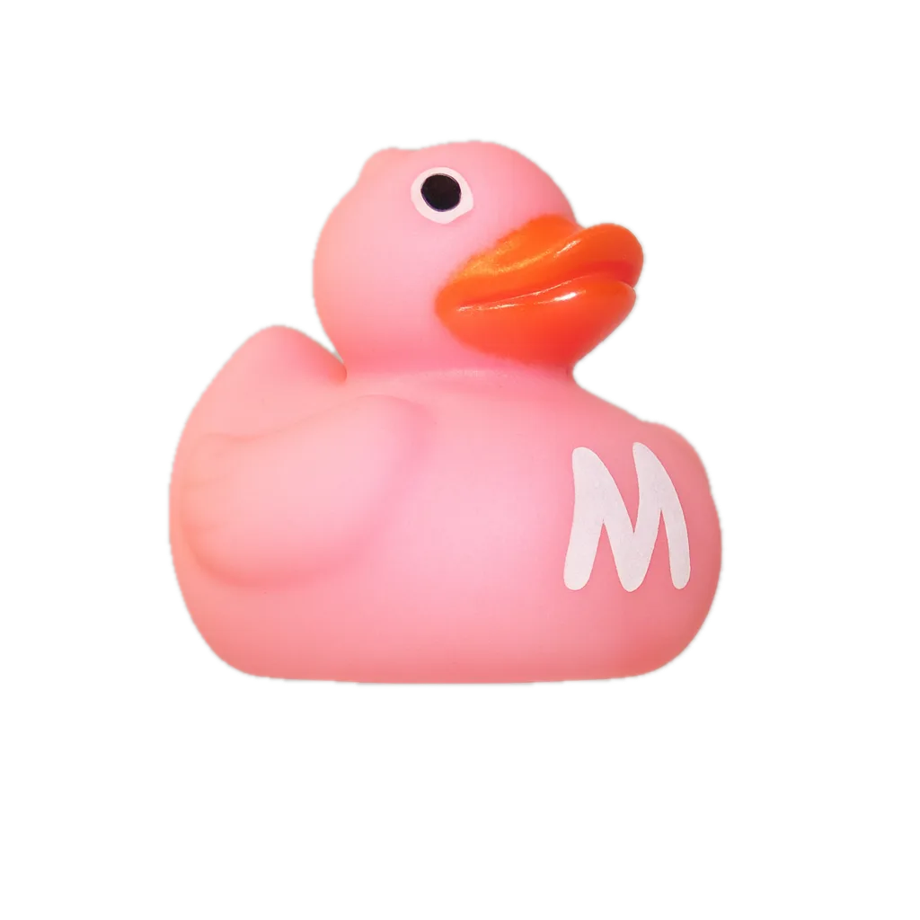 Alfabet Badeendje - Letter M - Roze Alfabet Badeendje - Letter M - Roze