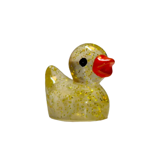 Mini Glitter Badeendje - Geel - 2 cm Mini Glitter Badeendje - Geel - 2 cm