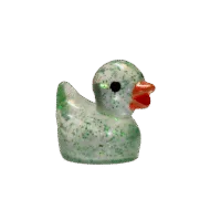 Mini Glitter Badeendje - Groen - 2 cm