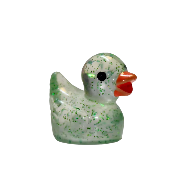 Mini Glitter Badeendje - Groen - 2 cm Mini Glitter Badeendje - Groen - 2 cm