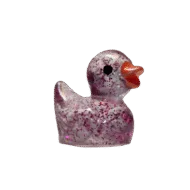 Mini Glitter Badeendje - Paars - 2 cm