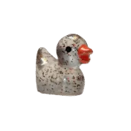 Mini Glitter Badeendje - Zwart - 2 cm