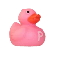 Alfabet Badeendje - Letter P - Roze