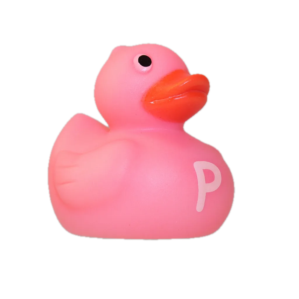 Alfabet Badeendje - Letter P - Roze Alfabet Badeendje - Letter P - Roze