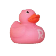 Alfabet Badeendje - Letter R - Roze