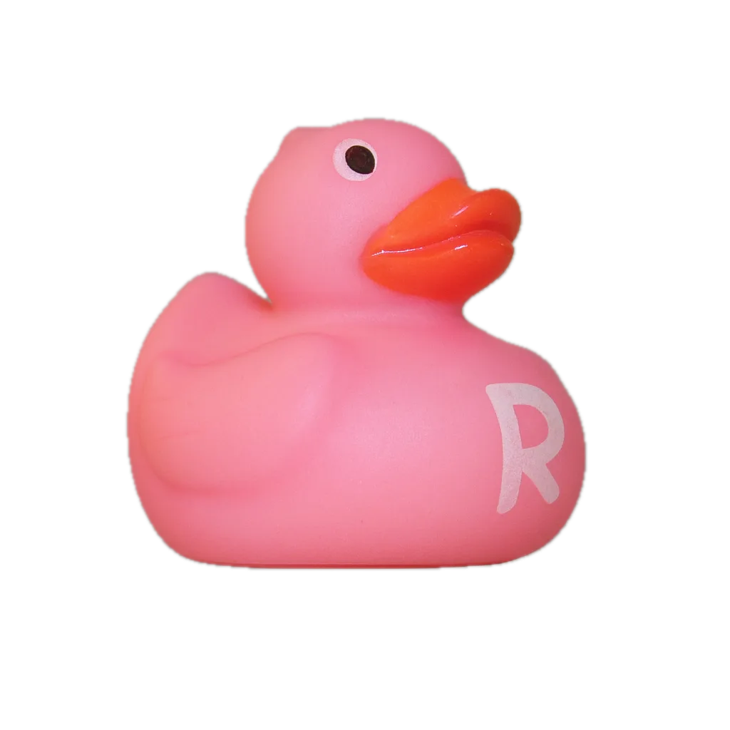 Alfabet Badeendje - Letter R - Roze Alfabet Badeendje - Letter R - Roze