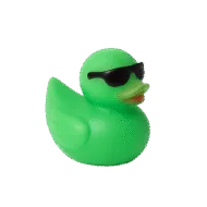 Mini Badeendje met Zonnebril - Groen - 2 cm Mini Badeendje met Zonnebril - Groen - 2 cm
