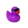Mini Badeendje met Zonnebril - Paars - 2 cm