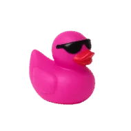 Mini Badeendje met Zonnebril - Roze - 2 cm Mini Badeendje met Zonnebril - Roze - 2 cm