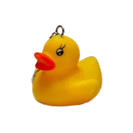 Rubber Badeend Sleutelhanger - 5 cm - Geel