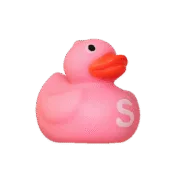 Alfabet Badeendje - Letter S - Roze