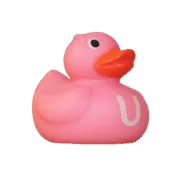 Alfabet Badeendje - Letter U - Roze