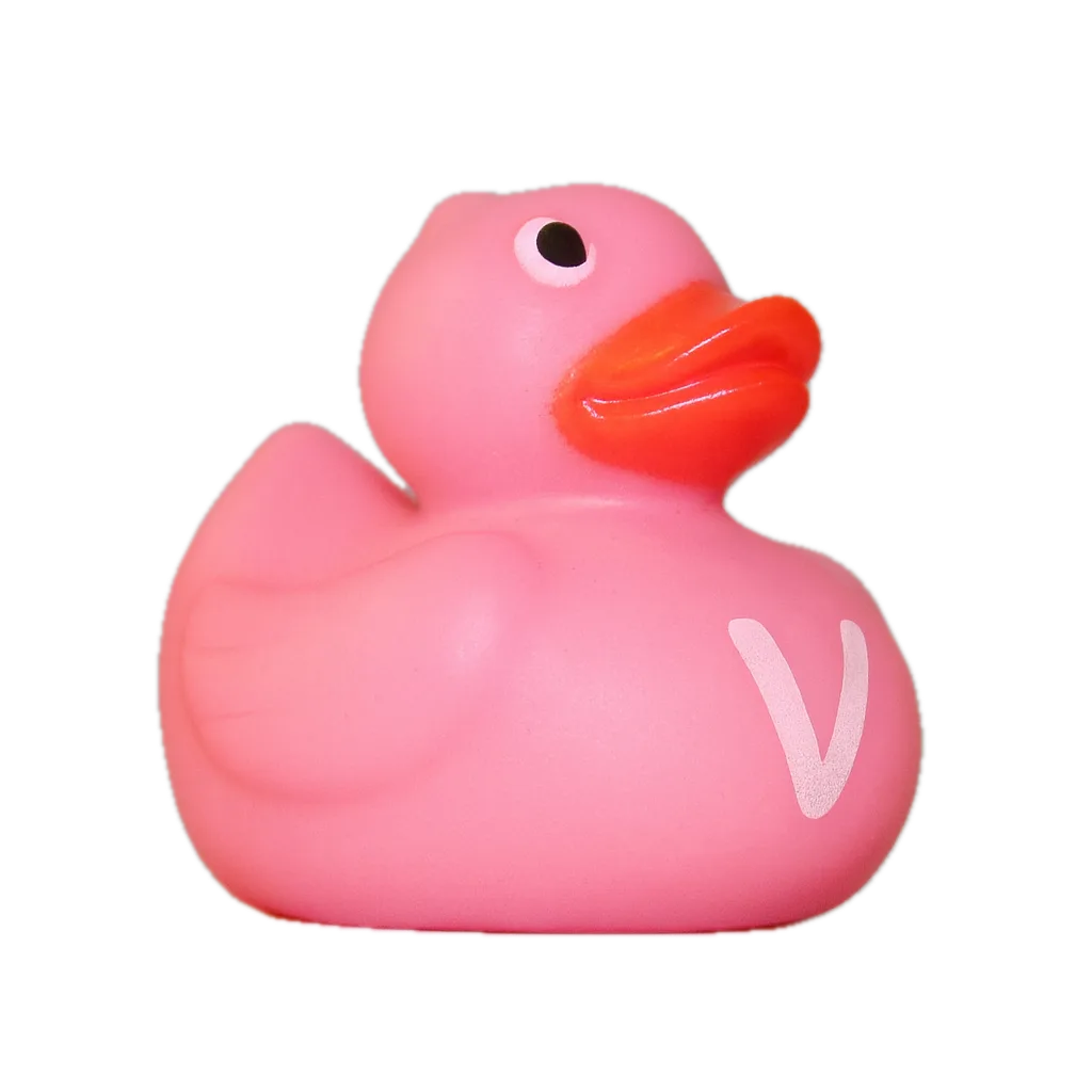 Alfabet Badeendje - Letter V - Roze Alfabet Badeendje - Letter V - Roze