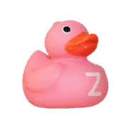 Alfabet Badeendje - Letter Z - Roze