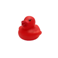 Gekleurd Klein Badeendje - Rode Rubber Duck - 3,5 cm