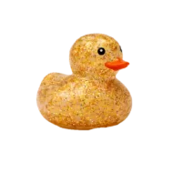 Gekleurd Klein Badeendje - Geel Glitters - 5 cm