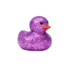 Gekleurd Klein Badeendje - Paars Glitters - 5 cm