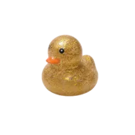Glitter Badeendje - Geel - 5 cm