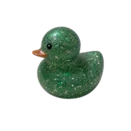Glitter Badeendje - Groen - 5 cm