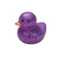 Glitter Badeendje - Paars - 5 cm