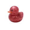 Glitter Badeendje - Rood - 5 cm