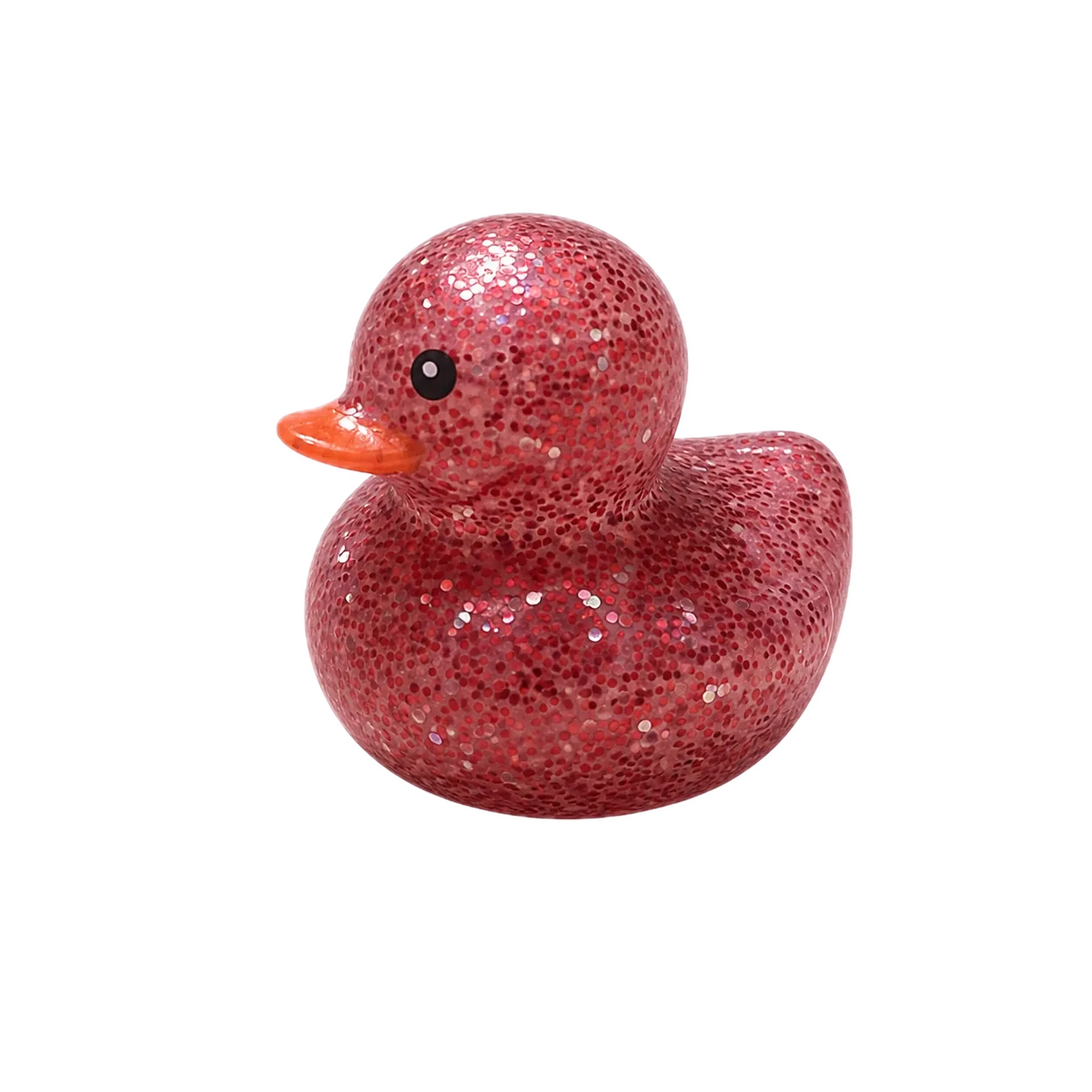Glitter Badeendje - Rood - 5 cm Glitter Badeendje - Rood - 5 cm
