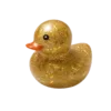 Glitter Badeendje - Geel - 5 cm