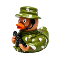 Camouflage Badeend – Soldaat – 20 cm