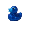 Badeend Glitter - Blauw - 4 cm