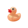 Badeend Glitter - Geel - 4 cm