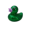 Badeend Glitter - Groen - 4 cm