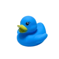 Klein Badeendje - Blauwe Rubber Duck - 5 cm