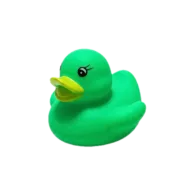 Klein Badeendje - Groene Rubber Duck - 5 cm