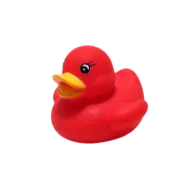 Klein Badeendje - Rode Rubber Duck - 5 cm