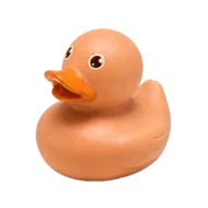 Grote Pastelgekleurde Badeend - 20 cm - Oranje