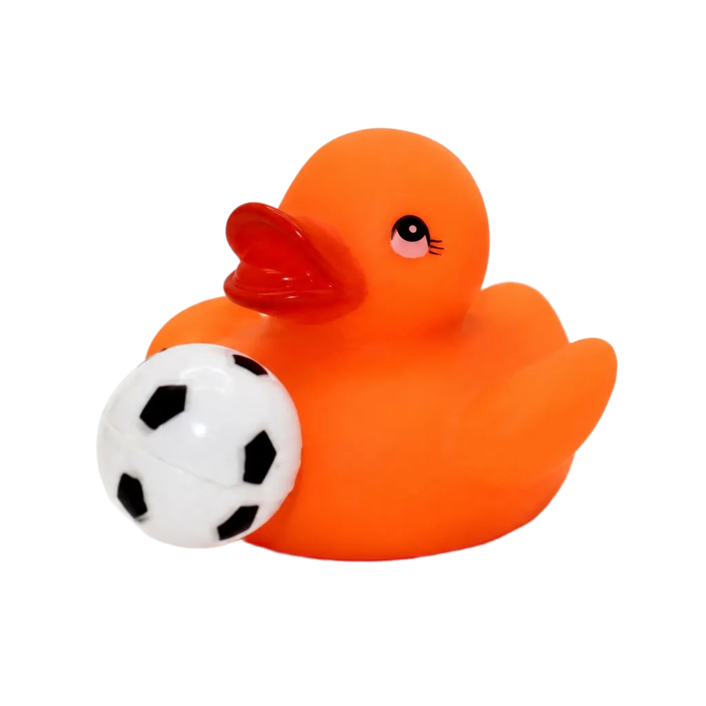WK Voetbal Badeendje Holland - Oranje - 5 cm WK Voetbal Badeendje Holland - Oranje - 5 cm