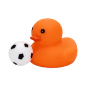 WK Voetbal Badeendje Holland - Oranje - 4 cm WK Voetbal Badeendje Holland - Oranje - 4 cm