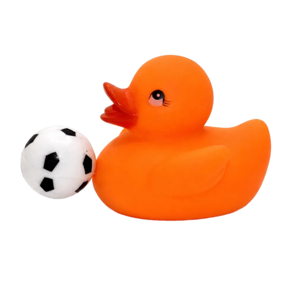 WK Voetbal Badeendje Holland - Oranje - 5 cm WK Voetbal Badeendje Holland - Oranje - 5 cm