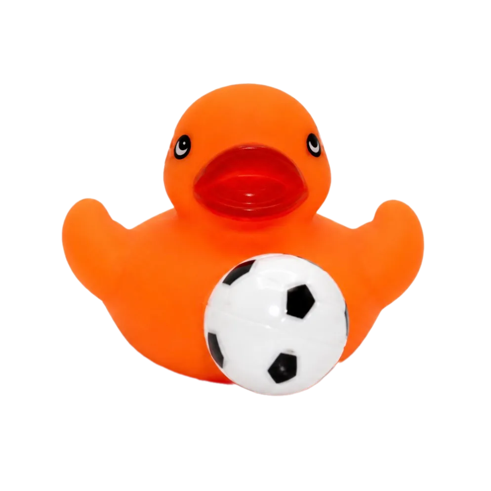 WK Voetbal Badeendje Holland - Oranje - 5 cm WK Voetbal Badeendje Holland - Oranje - 5 cm